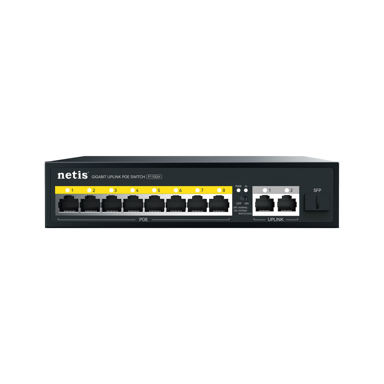 Netis  8 FE POE+2GE Uplink POE Switch - P110GH