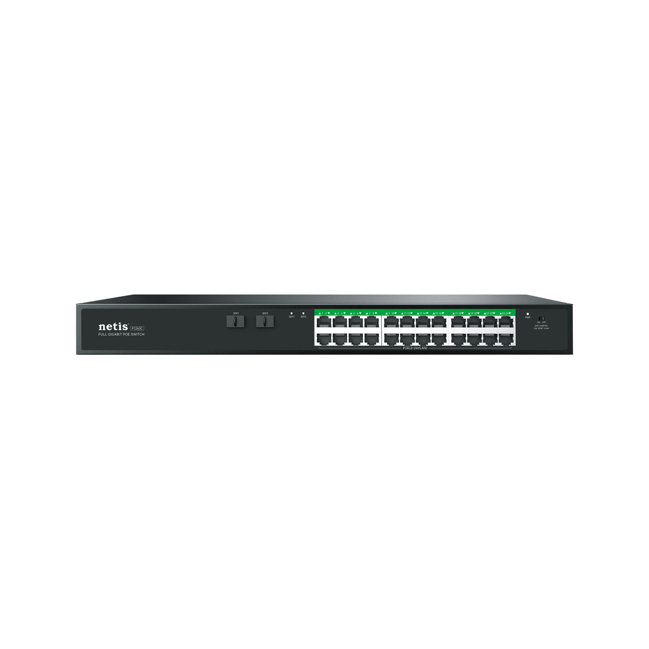 Netis 10/100/1000M Series  24 GE POE+2GE SFP Uplink POE Switch - P124GC Netis 10/100/1000M Series  24 GE POE+2GE SFP Uplink POE Switch - P124GC