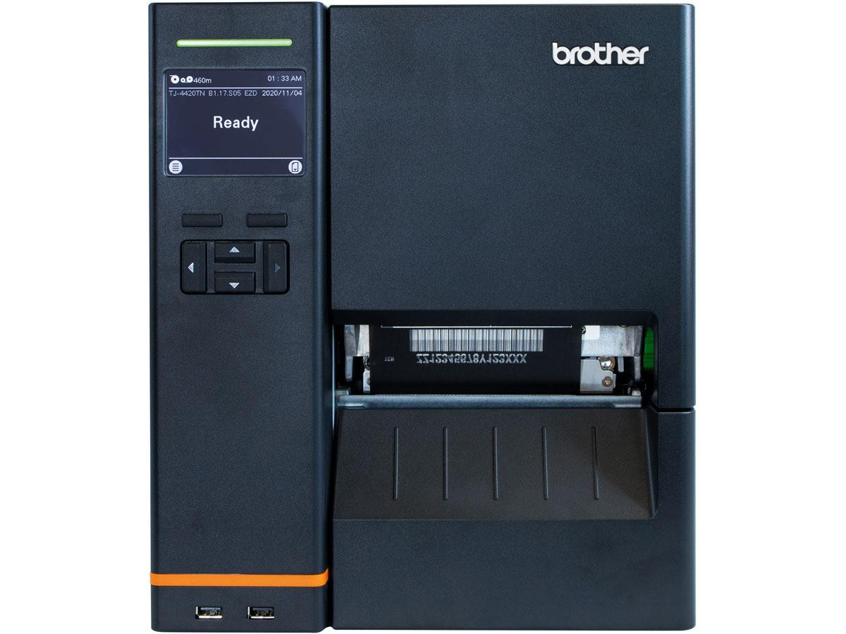 Brother 4.5 Titan Industrial Printer w Peeler/Rewind, TT, 600dpi, 6ips, Color LCD, WLAN/ LAN/ USB/ Dual Host-USB/ Ser, 2Premier Warranty - TJ4620TNWBP