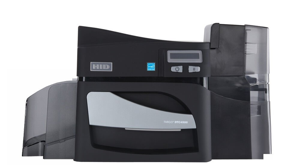 Fargo DTC4500e single-side dual-input card hopper Base Model + ISO Magnetic Stripe Encoder - Without Locking Hoppers