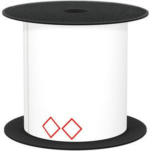 Brother 3in x 4.5in 2-Diamonds Standard Vinyl Die-Cut Secondary GHS Label - 3" Width x 4 1/2" Length - Diamond - White - Vinyl - 200 / Roll - BMSLT34GHS2V2