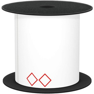 Brother 4in x 6in 2-Diamonds Standard Vinyl Die-Cut Secondary GHS Label - 4" Width x 6" Length - Diamond - White - Vinyl - 200 / Roll - BMSLT46GHS2V2