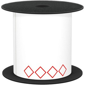 Brother 4in x 6in 4-Diamonds Standard Vinyl Die-Cut Secondary GHS Label - 4" Width x 6" Length - Diamond - White - Vinyl - 200 / Roll - BMSLT46GHS4V2