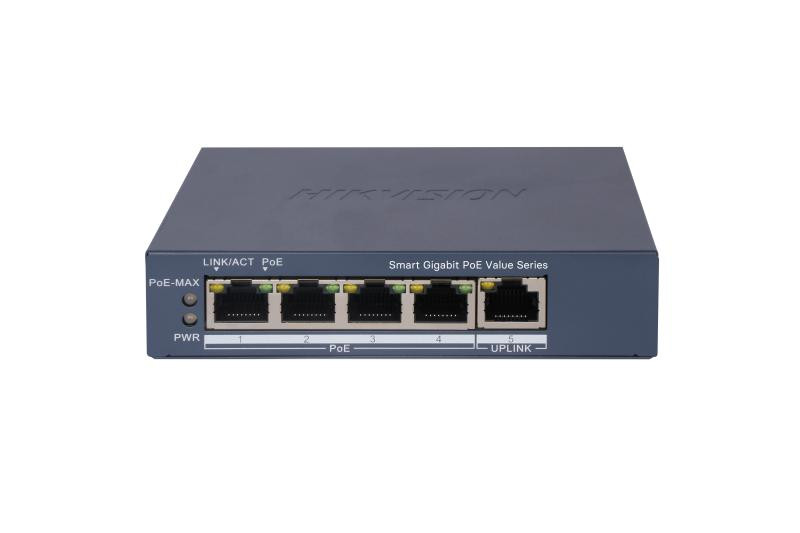 Hikvision DS-3E1505P-EI/M 4 Port Gigabit Smart POE Switch