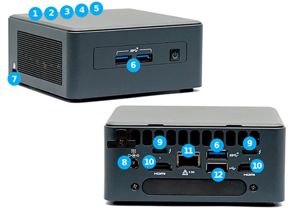 Simply Nuc Bnuc 11Tnhi50001, Core I5-1135G7, Tall Chassis, Us Cord - 781-0553-061