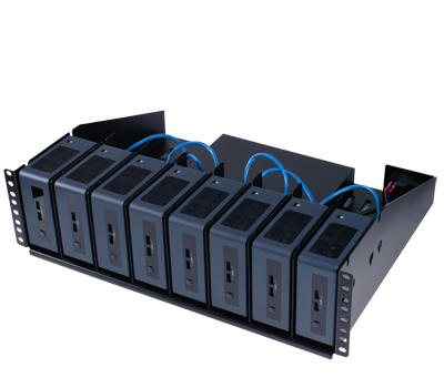 Simply Nuc Server Tray, 3U With Standard Nuc S Or 6U With Hades Canyon Mixed In, Ac Entry Module With C14 Plug And Fuses Supporte - 461-0006-003