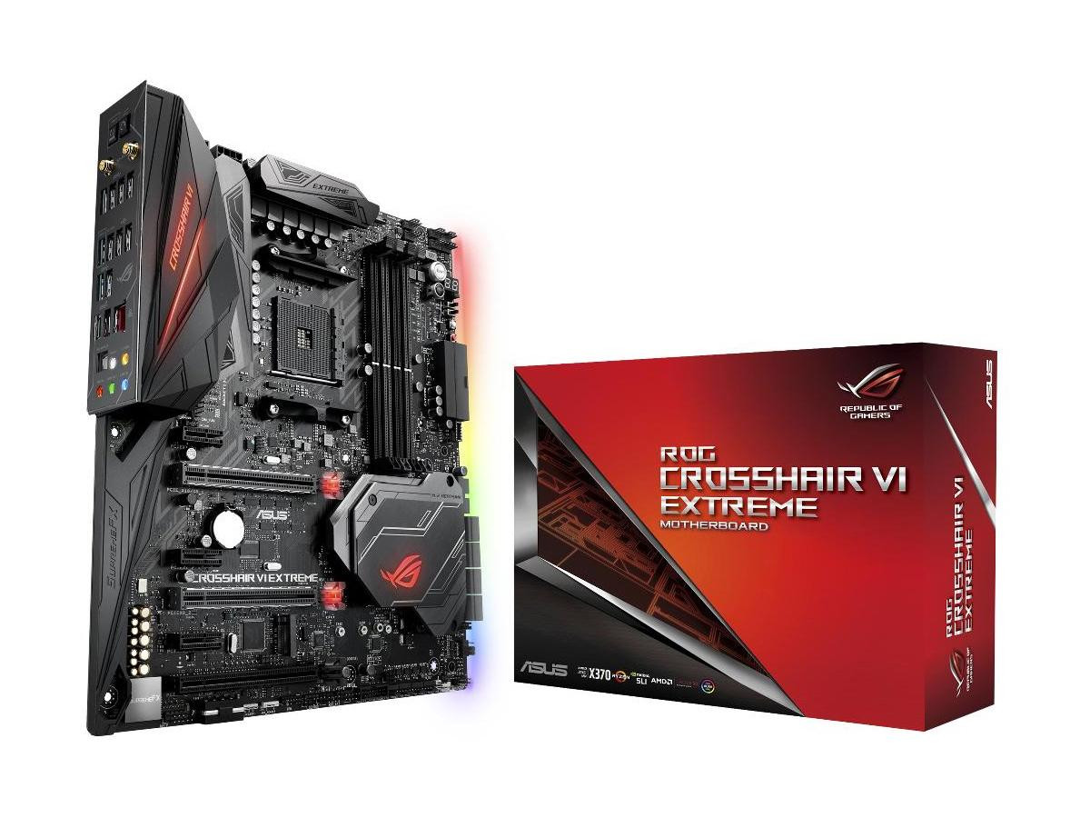 Asus AM4 AMD X370 SATA 6Gb/s USB 3.1 Extended ATX AMD Motherboard - ROG CROSSHAIR VI EXTREME