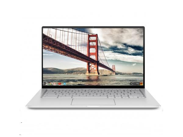 Asus Chromebook Flip C434 2-In-1 Laptop- 14" Full HD 4-Way NanoEdge Touchscreen, Intel Core M3-8100Y Processor, 8GB RAM, 64GB eMMC Storage, Backlit KB, Chrome OS- Silver - C434TA-DS384T