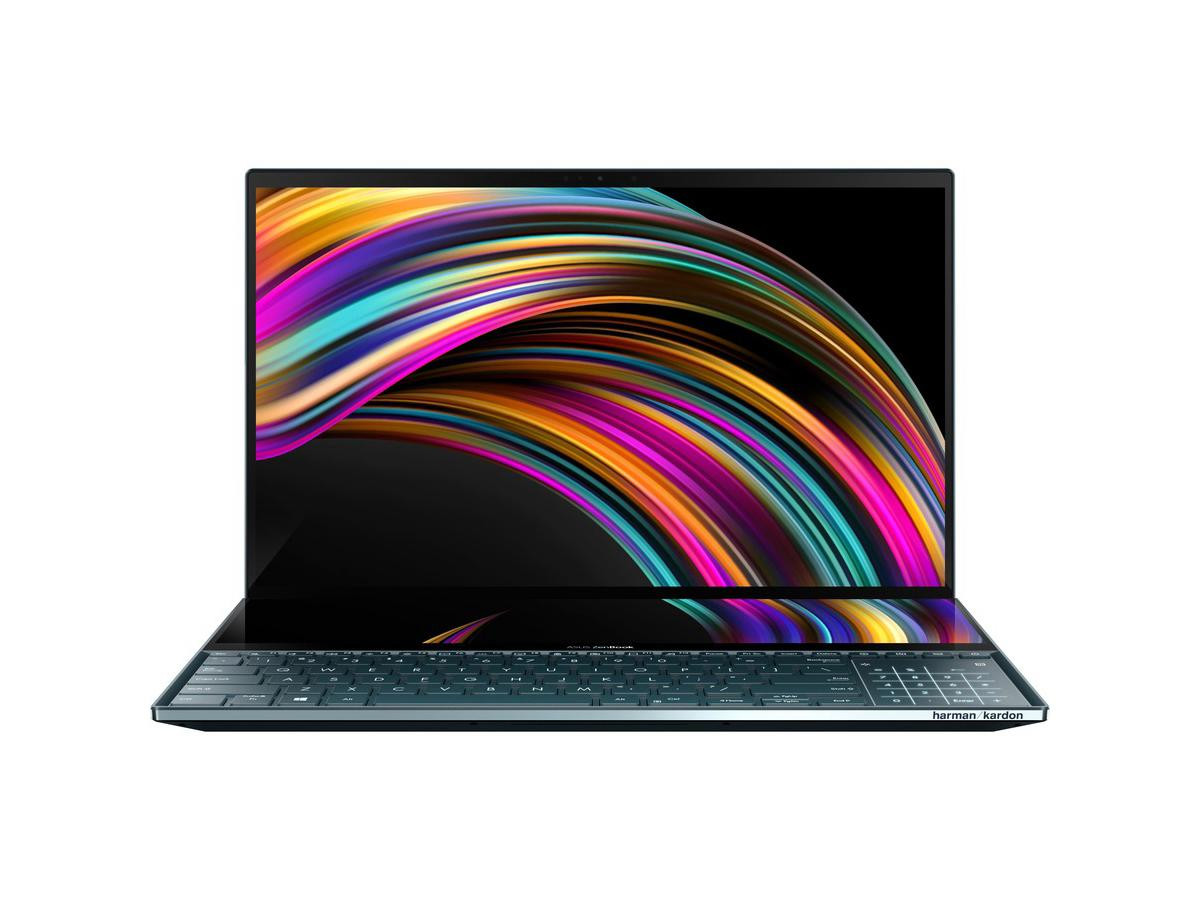 Asus ZenBook Pro Duo UX581 - 15.6" Touchscreen Notebook - 4K UHD - Intel Core i7 10th Gen i7-10750H 2.60 GHz - 32 GB RAM - 1 TB SSD - Celestial Blue - UX581LV-XS77T