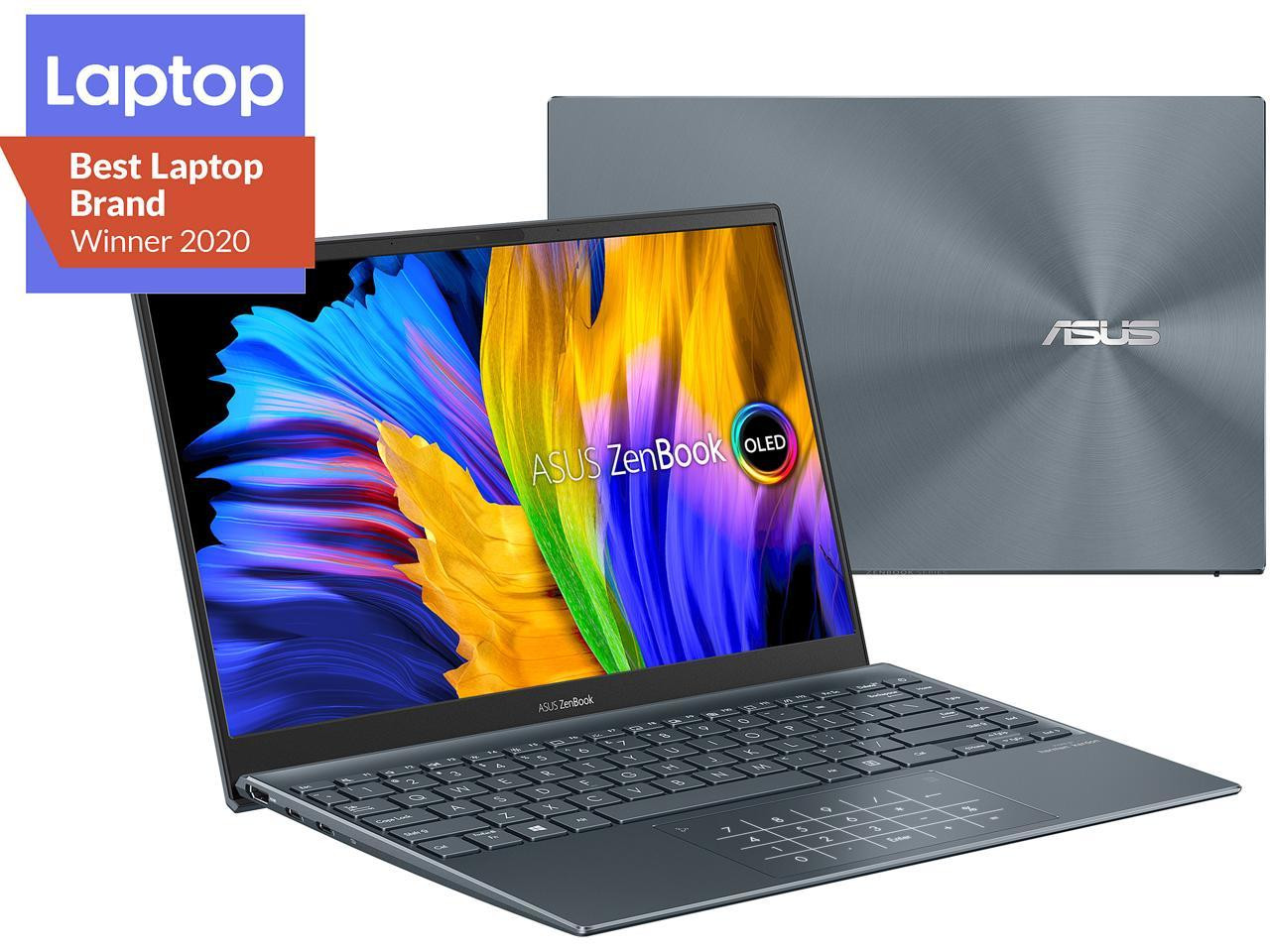 Asus ZenBook 13 Ultra-Slim Laptop, 13.3” OLED FHD NanoEdge Bezel Display, Intel Core i5-1135G7, 8GB LPDDR4X RAM, 256GB SSD, NumberPad, Thunderbolt 4, Wi-Fi 6, Windows 10 Home,Black - UX325EA-DS51