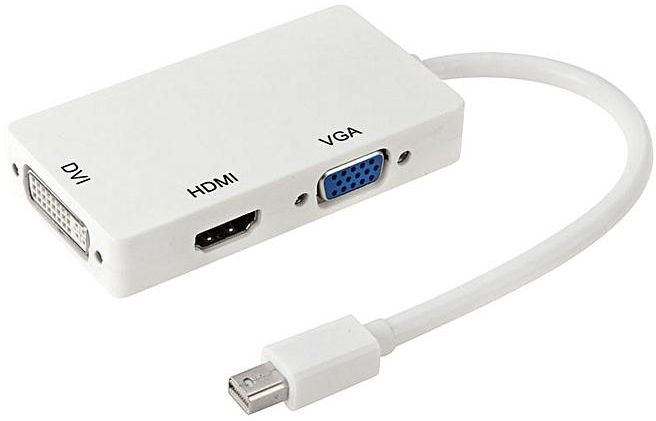 AddOn 5 pack of Apple MB572Z/B Compatible 20.00cm (8.00in) Mini-DisplayPort Male to VGA Female White Adapter Cable - MB572Z/B-AO-5PK