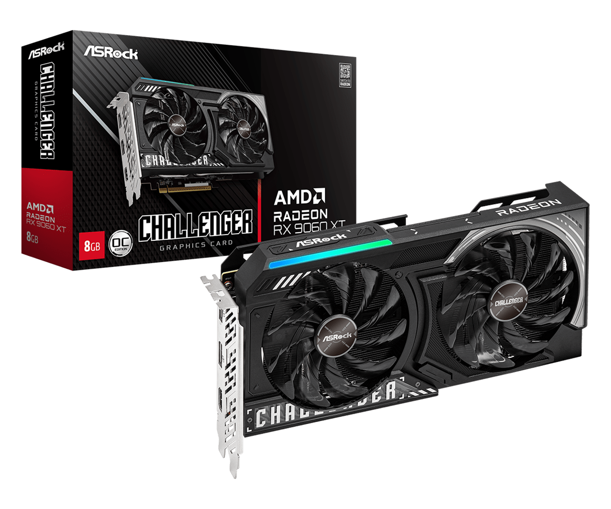 AsRock AMD Radeon RX 9060 XT Challenger 8GB OC - RX9060XT CL 8GO