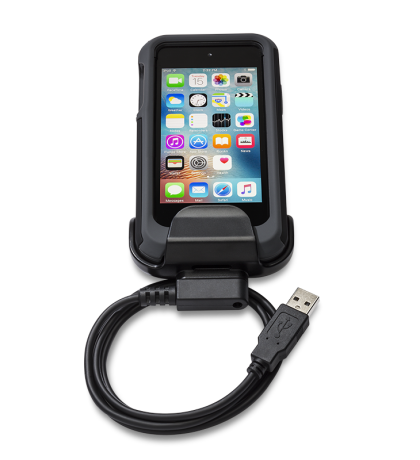 Heel cup charger for LP5 with rugged case