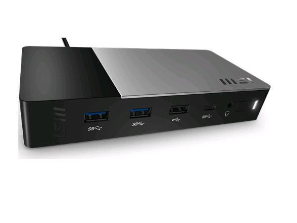 MSI Pc Docking Station Gen2 Usb-C 100W Pd Charging. - For Notebook - 100 W - Usb Type C - 3 Displays Supported - 4K - 3840 X 2160 - 5 X Usb Ports - 1 X Usb 2.0 - 3 X Usb Type-A Ports - Usb Type-A - Usb Type-C - 1 X Rj-45 Ports - 1P151E001