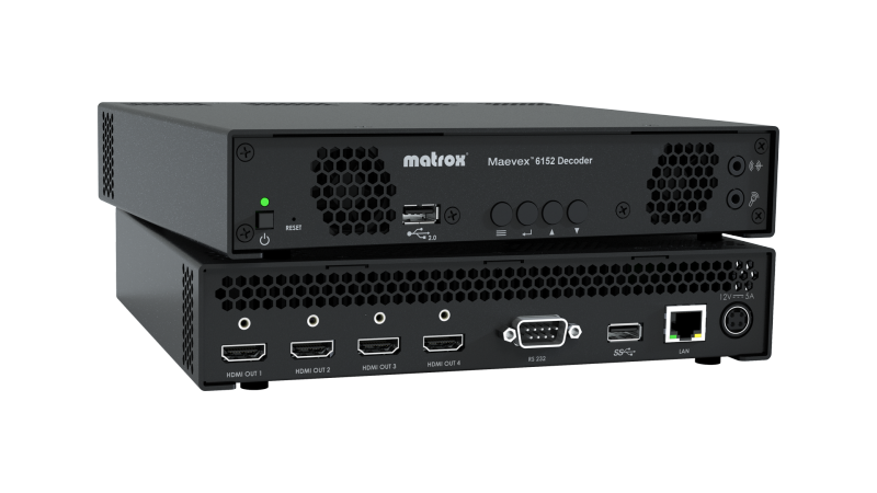 Matrox Maevex 6152 Quad 4Kp60 Encoder, 4x HDMI, passthru - MVX-E6152-4