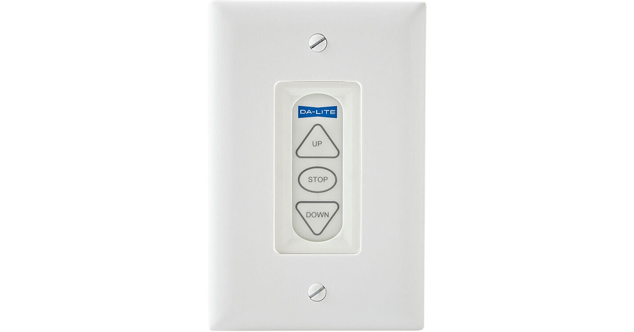 Da-Lite Extra Low Voltage 3 Button Wall Switch, White - 83461
