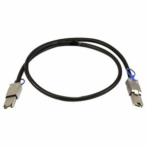 Qnap MINI SAS CABLE (1.0M) - 3.28 ft SAS Data Transfer Cable - First End: 1 x SFF-8088 Mini-SAS - Second End: 1 x SFF-8088 Mini-SAS - CAB-SAS10M-8088