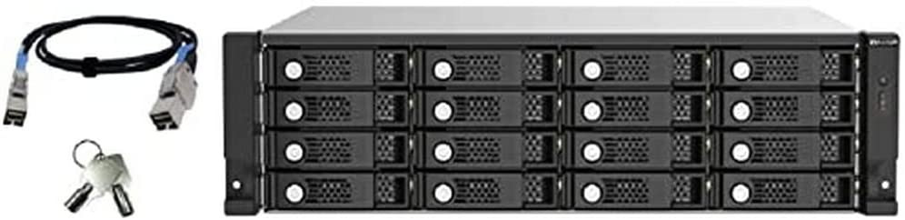 Qnap TL-R1620SEP-RP Drive Enclosure SATA/600 - Mini-SAS HD Host Interface - 3U Rack-mountable - Hot Swappable Bays - 16 x HDD Supported - 16 x SSD Supported - 16 x Total Bay - 16 x 2.5"/3.5" Bay - TL-R1620SEP-RP-US
