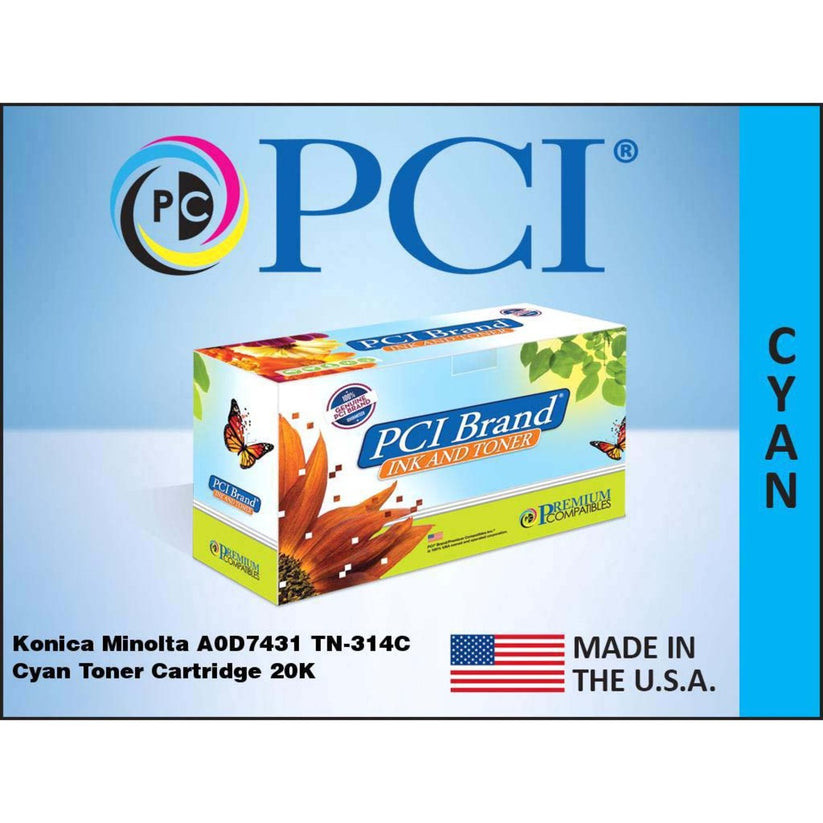 PCI Laser Toner Cartridge - Alternative for Konica Minolta AOD7431 - Cyan - 1 / Each - 20000 Page - AOD7431PC