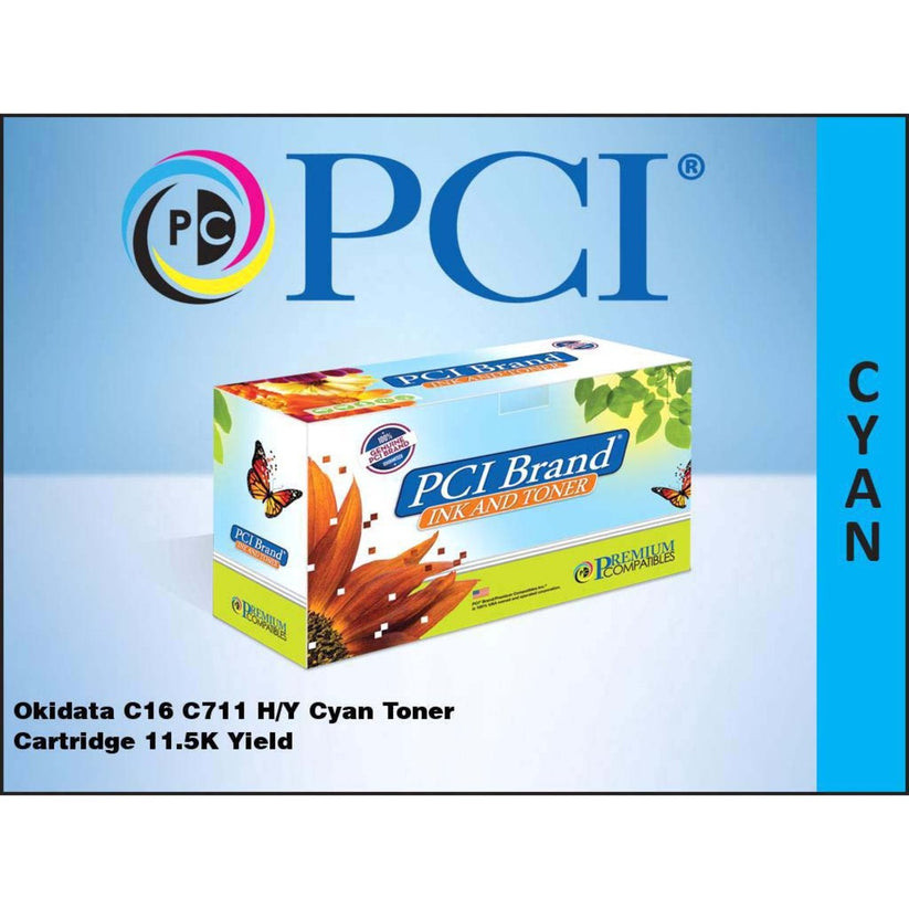 PCI High Yield Laser Toner Cartridge - Alternative for Okidata 44318603 - Cyan - 1 / Each - 11500 Page - 44318603-PCI