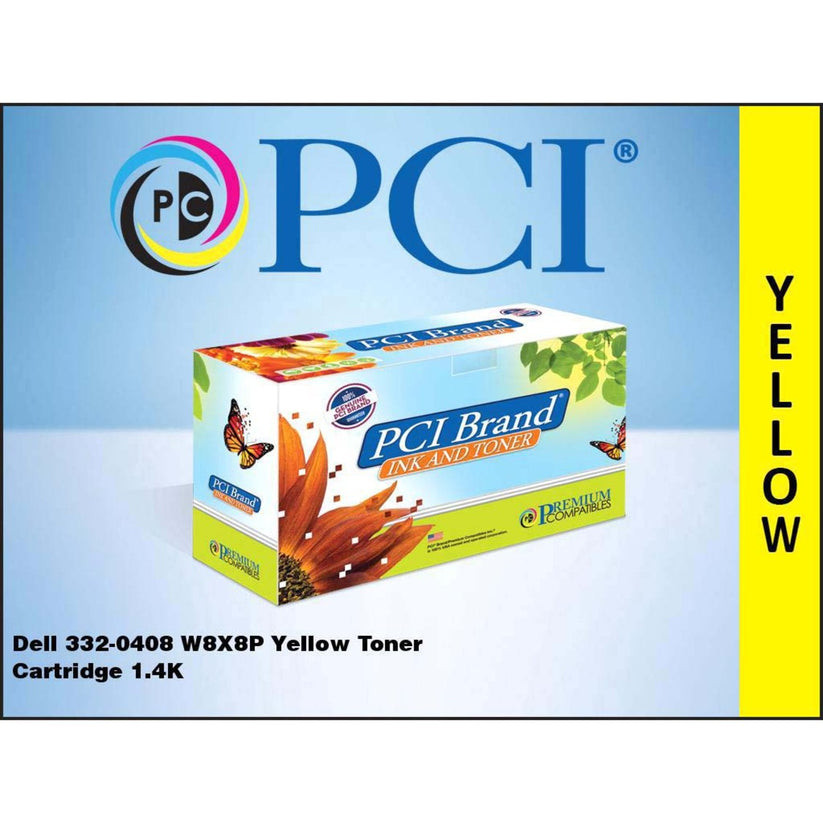 PCI Laser Toner Cartridge - Alternative for Dell 332-0408 - Yellow - 1 / Each - 1400 Page - 332-0408-PCI