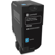 Lexmark Unison Original Toner Cartridge - Laser - High Yield - 12000 Pages - Cyan -74C1HC0