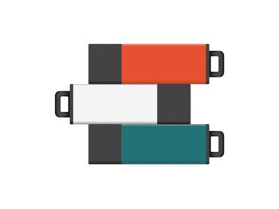 Centon 8GB USB 2.0 PRO2 3PK (ORANGE, WHI - S1-U2T08-8G-3