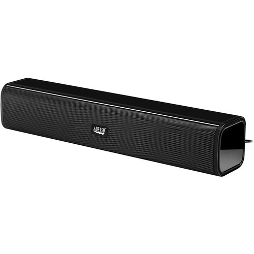 Adesso High Powered Stereo Sound Bar Speaker with 5Wx2 large dual drive units , built-in Stereo Sound Chip , Simple USB connection , portable ,plug and play, compatible to any PC, Laptop . - XTREAMS5