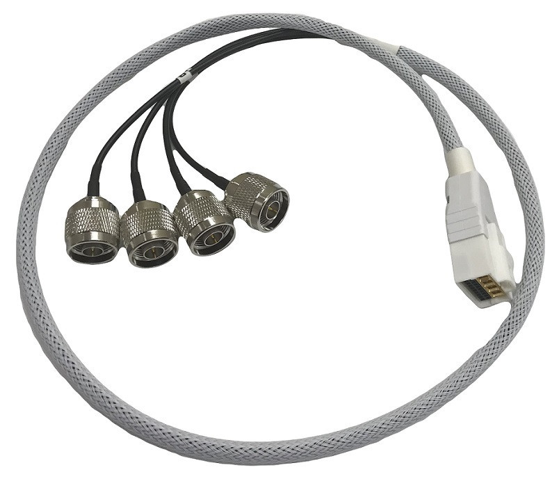 Acceltex 100 Series 4 Port Dart To N-Style Plug 3 Cable Assembly - ATS-100-4PDART-NP-3FT