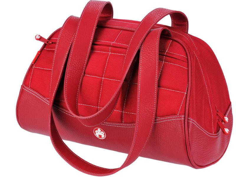 Mobile Edge Sumo Duffel - Red w/White Stitching - Small,Faux Leather/1680D Ballistic Nylon - ME-SUMO22D76S
