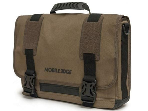 Mobile Edge Ultrabook Eco-Friendly Messenger Bag - 14in/15in Mac - Olive,Eco-Friendly Cotton Canvas - MEUME9