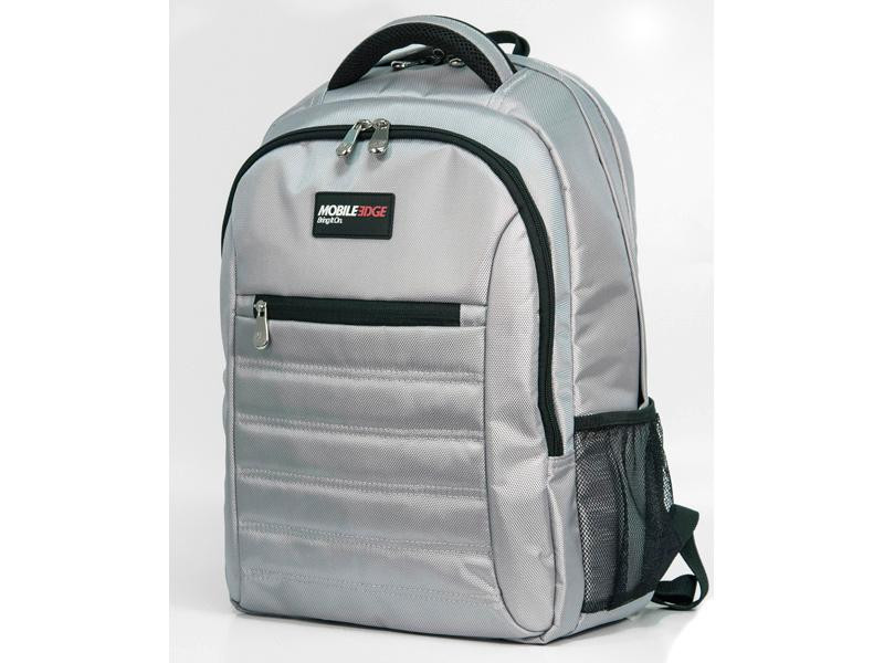 Mobile Edge Separate dedicated laptop and tablet compartments, padded shoulder straps and back panel, dedicated compartment for files and accessories, Lifetime Warranty - Silver - MEBPSP2
