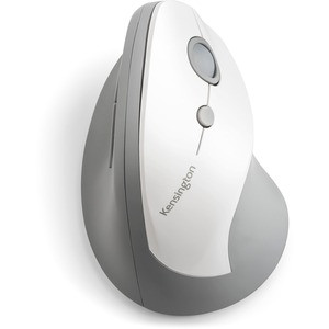 Kensington Pro Fit Ergo Vertical Wireless Mouse - Wireless - Radio Frequency - 2.40 GHz - Gray - USB - 1600 dpi - Scroll Wheel - 6 Button(s) - K75520WW.