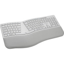 Kensington Pro Fit Ergo Wireless Keyboard-Gray - Wireless Connectivity - Bluetooth/RF - 2.40 GHz - USB Interface - Gray -K75402US - K75402US