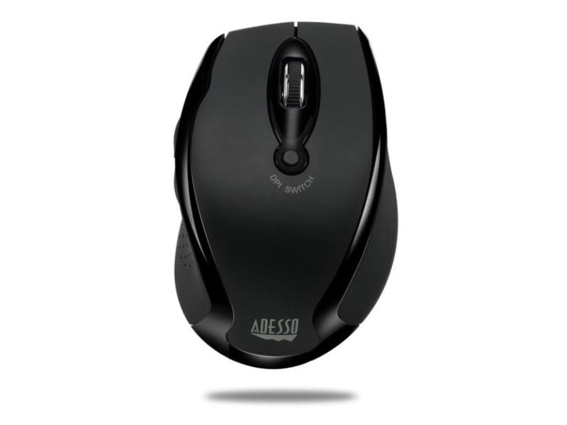 Adesso 2.4GHz Wireless Ergonomic optical mouse,( Black) - IMOUSEM20B