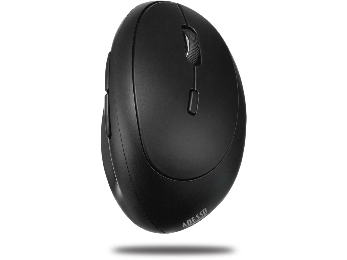 Adesso 2.4GHz Wireless Vertical Ergonomic Mini mouse, adjustable 3 level DPI ,plug-and -play,  good for smaller hand - IMOUSEV10