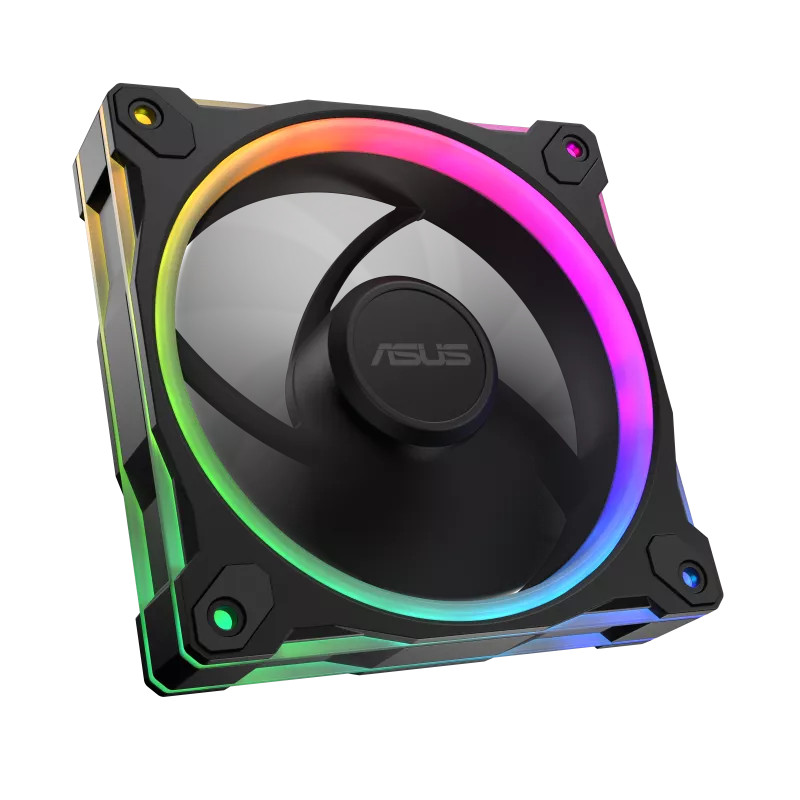 Asus Prime MR120 ARGB Reverse Fan - Single Pack - Extra-thick 28mm Fan - Up to 23 dB(A) - Black
