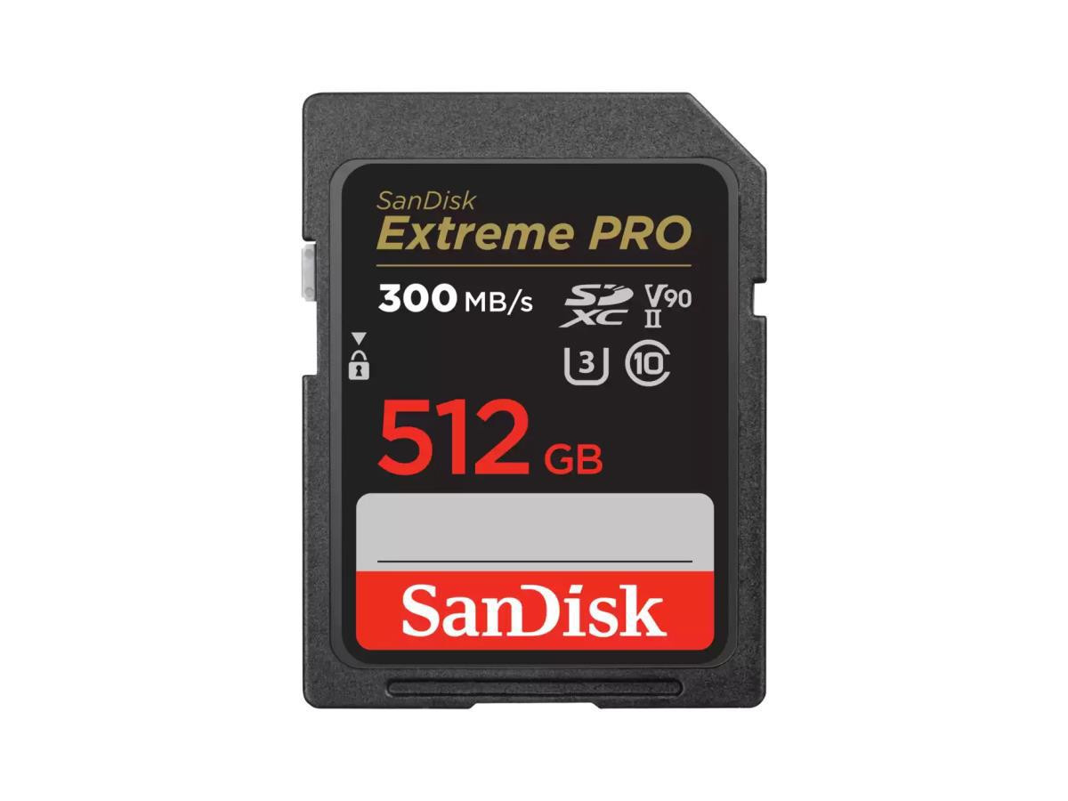 Lexar Sandisk Extreme Pro, 512Gb, Uhs-Ii, V90 C10, U3, R300/W260Mb - SDSDXDK-512G-GN4IN