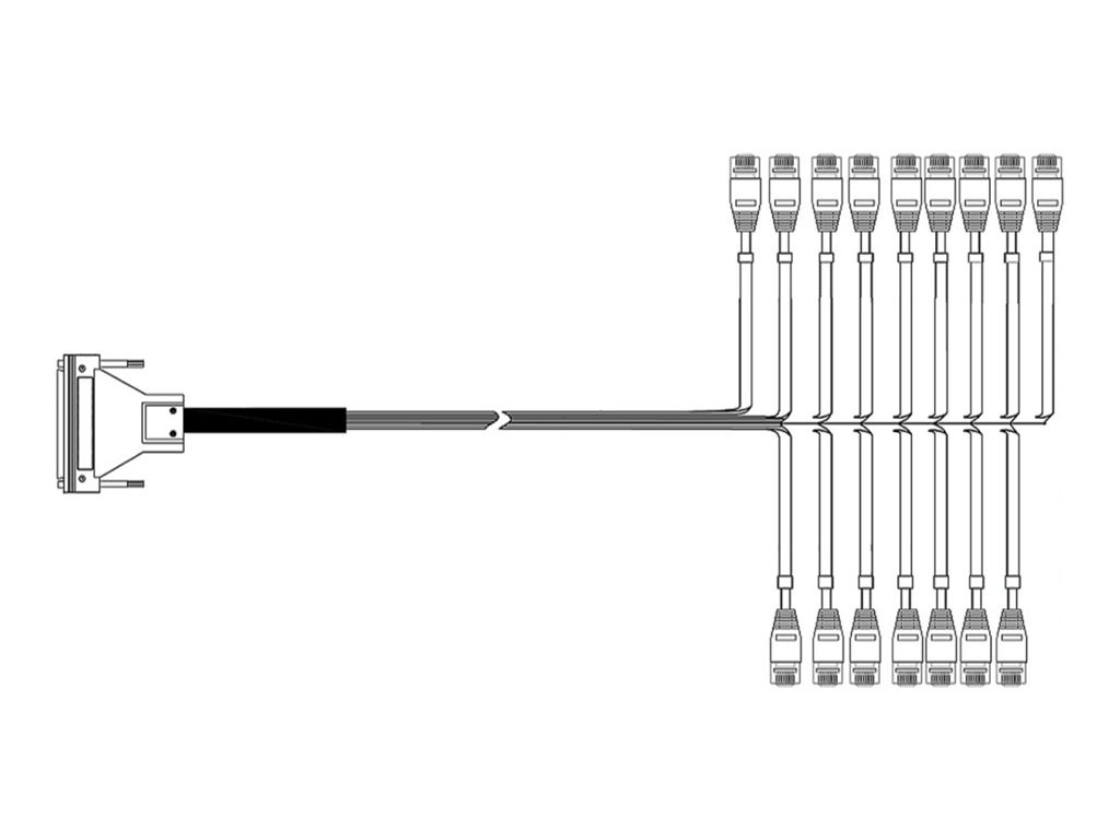 Audiocodes A Kit Of Four Scsi (Crossed) Cables And Patch Panels For Converting The Scsi Connectors To 64 Rj-48 Interfaces - Scsi Left Connector - Rj-48 Right Connector - Male Right Gender - M3100-PATCH-PL-KIT-C