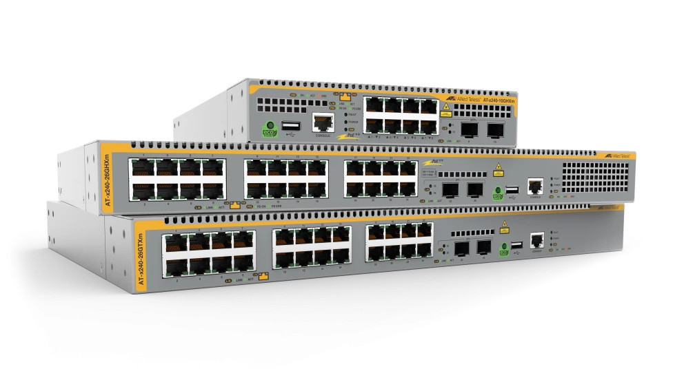 Allied Telesis 16‑port 10 M/100 M/1/2.5/5 G PoE++ L3 Multi-Gigabit Edge Switch with 2 SFP+ ports - AT-X240-18GTXM