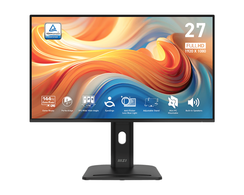 MSI PRO MP275PG E14 27-inch Monitor - PerfectEdge Display - 144Hz + 1ms MPRT + Adaptive-Sync - Two Built-in Speakers