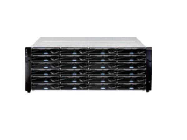Infortrend DS 1024R Gen2, 4U/24-Bay, Redundant Controllers, 8 x 1GbE ports, 16GB RAM, 2 x Host Board Slots, 2 x PSU - DS1024R2C000D-0032