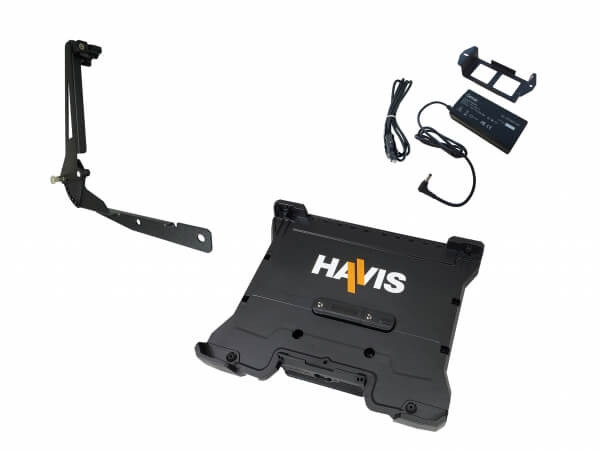 Getac ZX70 - Havis, DS-GTC-715-2, Vehicle Dock, DC-In Only, with POGO CON, Dual Pass-through (ex. vehicle adapter) - 543390100505