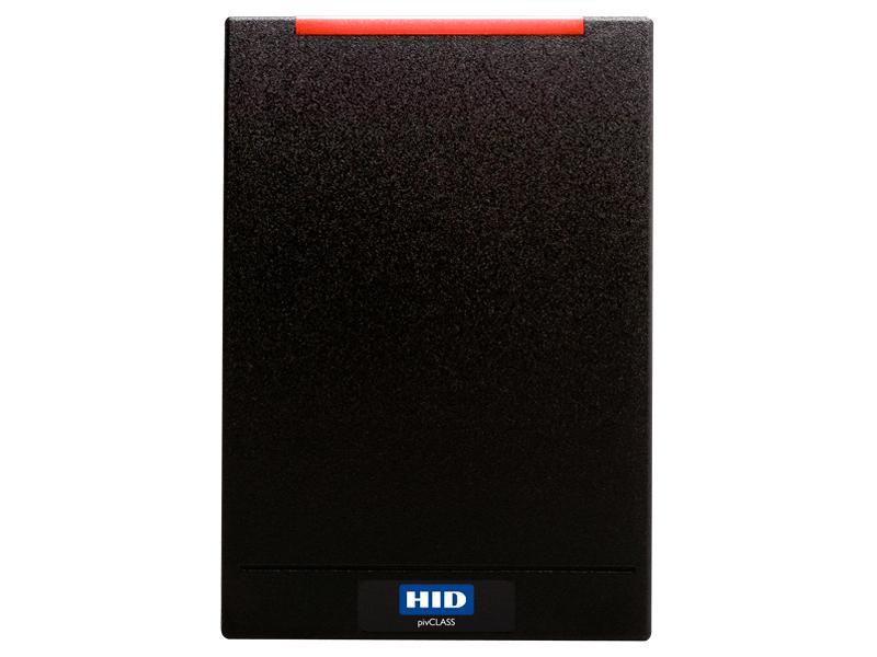 HID Pivclass Reader, Rp40-H, Wall Switch, HID/Awid/Em4102 Prox, Sio/Seos + Legacy + Fips/Cak, Std Ver. 1 Keyset, Wiegand, Pigtail Cable: 18In (0.45M), Idel Led: Red, Response: Green Led, 1 Beep, Black. - 920PHPNEK0032U
