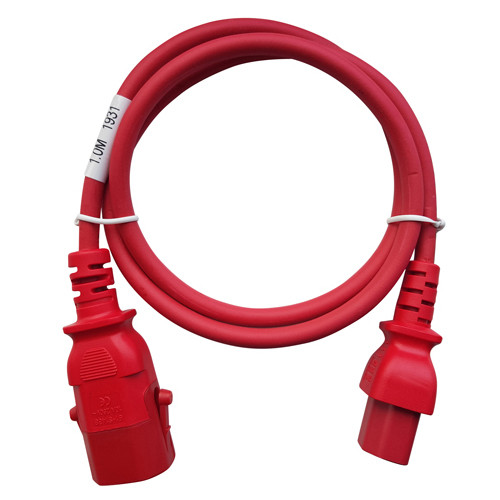 Raritan SecureLock locking cable (6/pkg), 3ft (0.9m), red, 12AWG, C20/C19 - SLC20C19-3FTK1-6PK