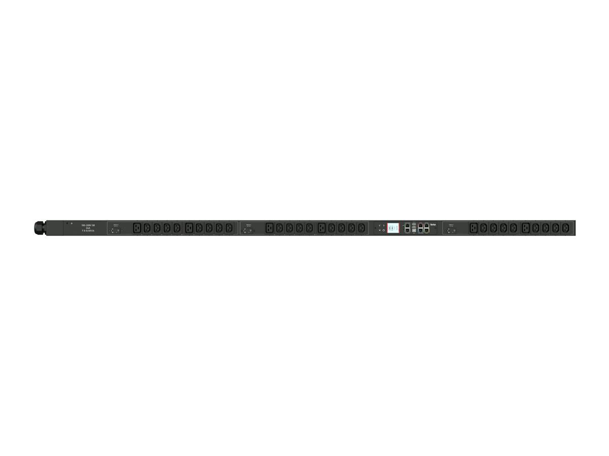 Raritan 30-Outlet PDU - NEMA L21-30P - 24 x IEC 60320 C13, 6 x IEC 60320 C19 - 230 V AC - 8600 W - 0U - Rack-mountable - PX3-5664V-C5