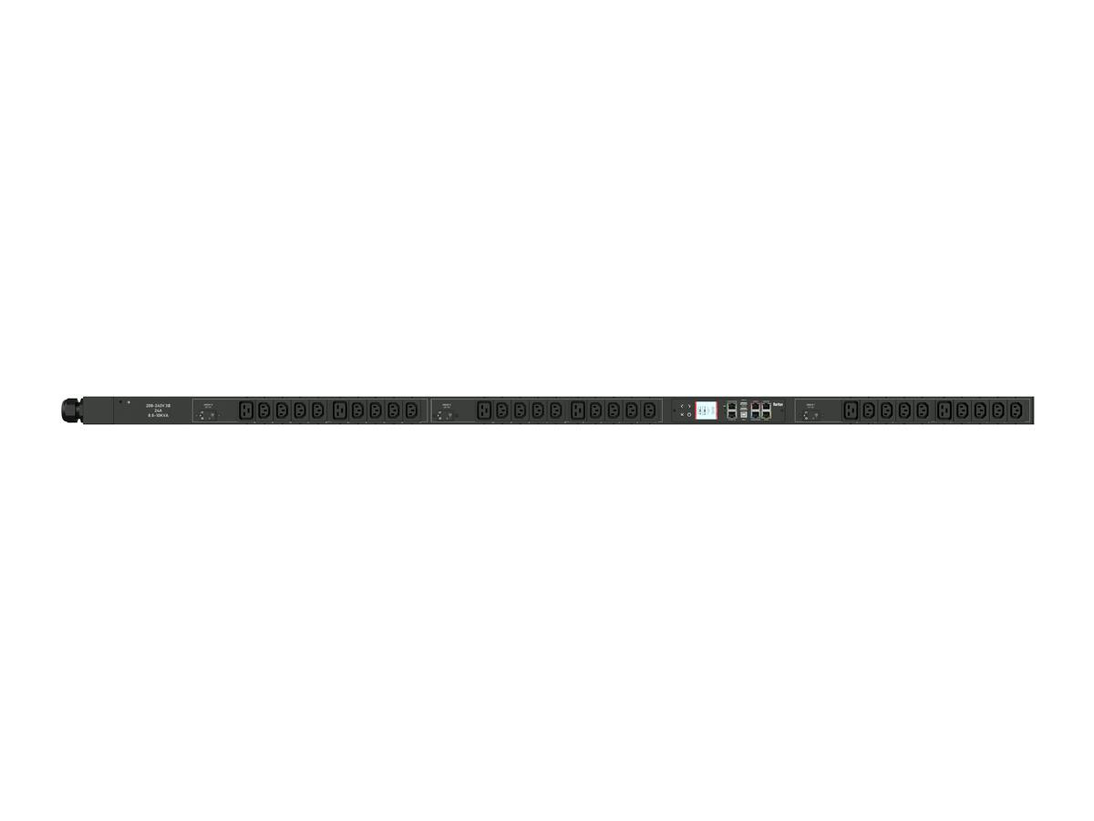 Raritan 30-Outlet PDU - NEMA L15-30P - 24 x IEC 60320 C13, 6 x IEC 60320 C19 - 230 V AC - 8600 W - 0U - Rack-mountable - PX3-5665V-C5