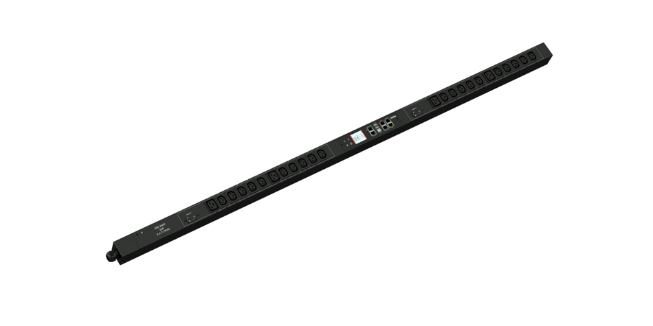 Raritan 1PH, 120V AC, 20A (16A rated); 24 outlets: 24x NEMA 5-20R; plug: NEMA L5-20P (Top-top feed), 1.9kVA; Outlet Metered, /w RCM, Zero U vertical PDU, high resolution color display with field replaceable controller, Ethernet - PX3-4475U-M5