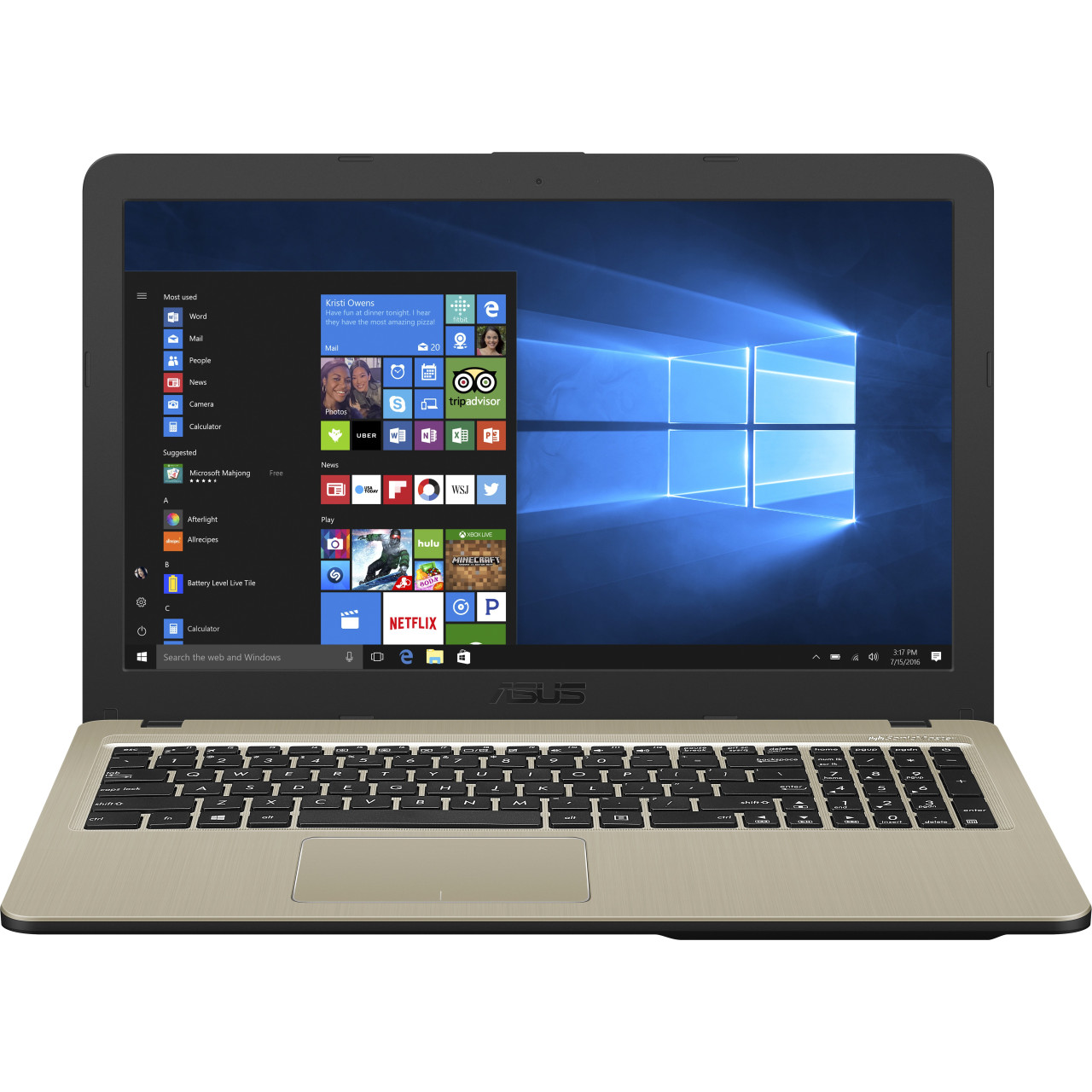 Asus VivoBook 15 X540 X540NA-QCS1-CB 15.6" Notebook - HD - 1366 x 768 - Intel Celeron N3350 Dual-core (2 Core) 1.10 GHz - 4 GB Total RAM - 256 GB SSD - X540NA-QCS1-CB