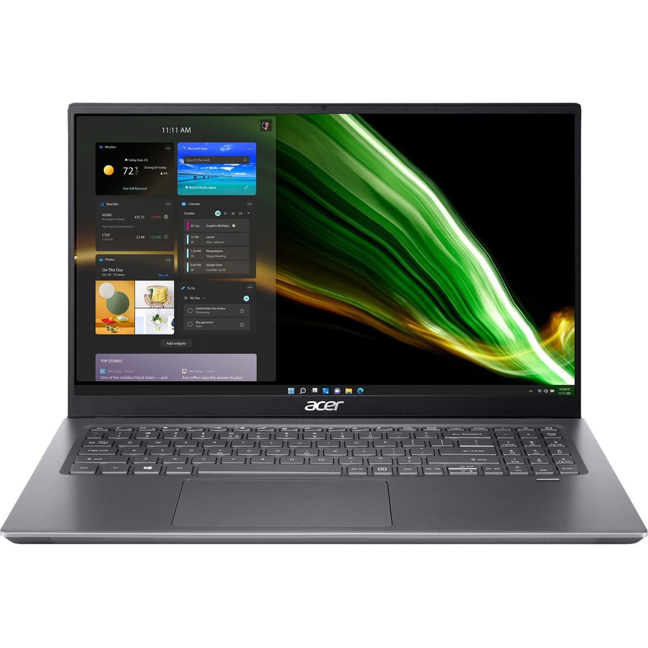 Acer Swift X SFX16-51G SFX16-51G-538T 16.1" Notebook - Full HD - 1920 x 1080 - Intel Core i5 11th Gen i5-11320H Quad-core (4 Core) 3.20 GHz - 8 GB Total RAM - 512 GB SSD - Windows 11 Home - NVIDIA GeForce RTX 3050 with 4 GB - NX.AYKAA.001